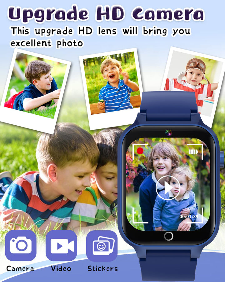 Premium 4G Kids Smartwatch – Video Call, GPS Tracking, IP67 Waterproof, 8GB ROM, Health Monitoring, Wi-Fi, Voice & Video