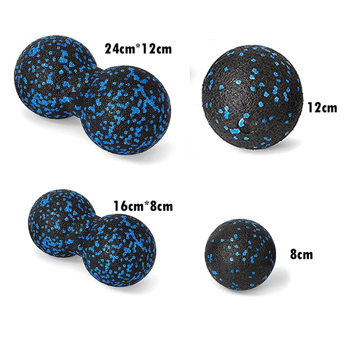 Premium EPP Fascia Massage Foam Rollers & Fitness Balls Set for Deep Tissue, Trigger Point Relief, Muscle Recovery, Yoga Column, and Core Strengthening, High-Density Lacrosse Balls for Back, Neck & Leg Soreness