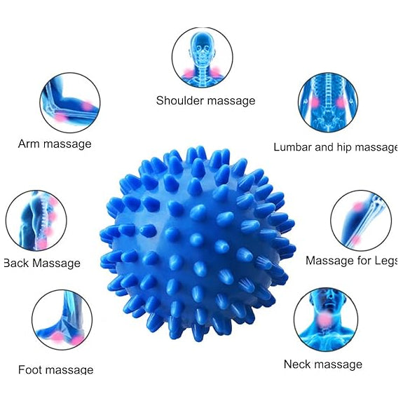 Premium Spiky Massage Ball for Myofascial Release, Deep Tissue Therapy, Stress Relief, and Muscle Soreness Relief - PVC Lacrosse Ball for Feet, Hands, Back, and Whole Body Massage